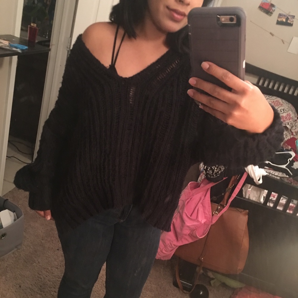 Knit Free People crop sweater